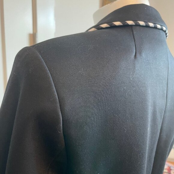 Pink Tartan Regatta Jacket 2 Button Lined Cotton Poly Blend Blazer Blk Wht Sz 8 - Picture 4 of 9